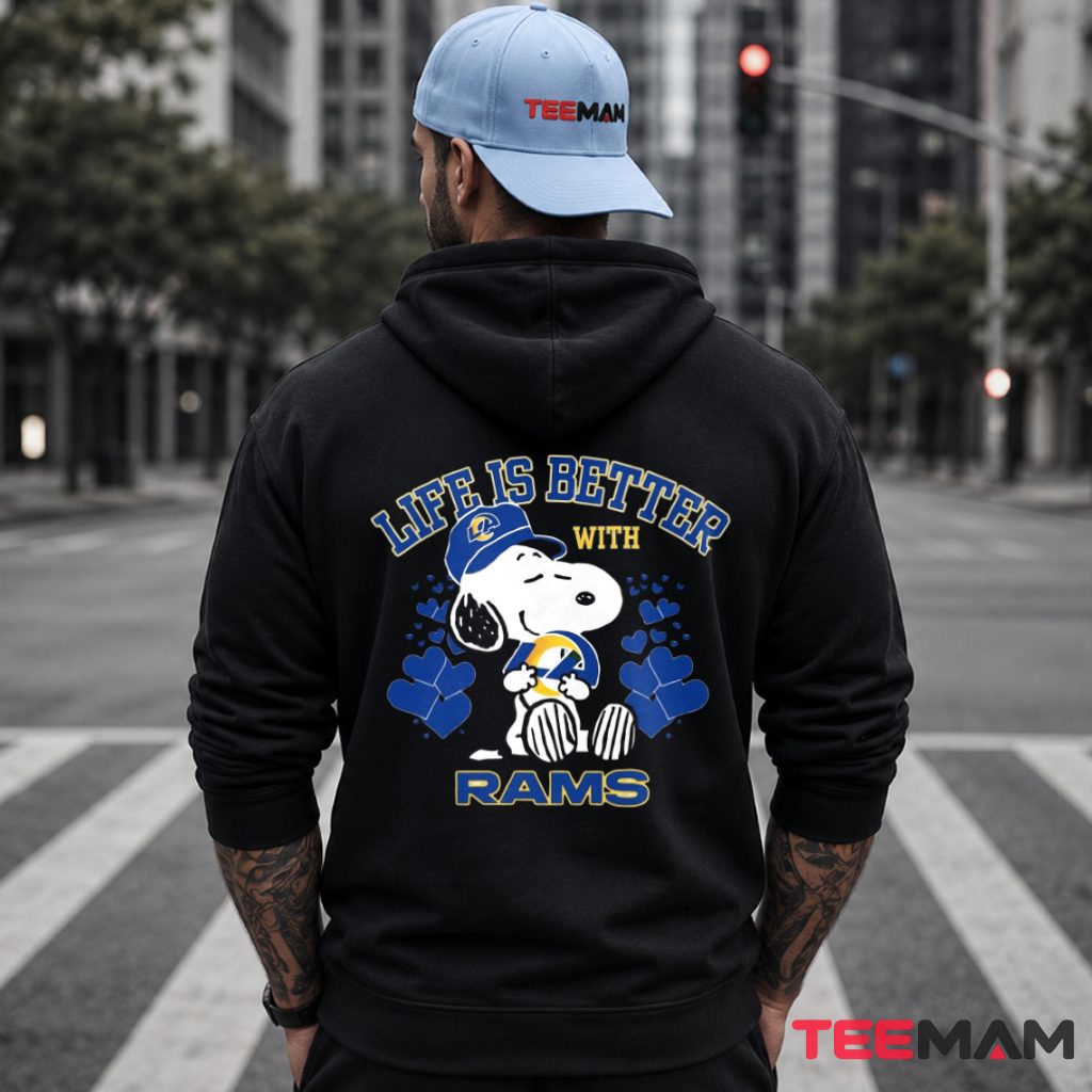 Life Is Better With Los Angeles Rams Snoopy Hoodie Life Is Better With Los Angeles Rams Snoopy Hoodie