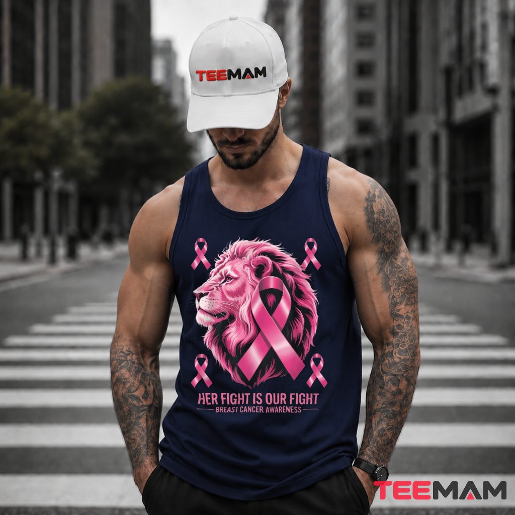 Lion Mane Pink Ribbon Fight Together Tank Top Lion Mane Pink Ribbon Fight Together Tank Top