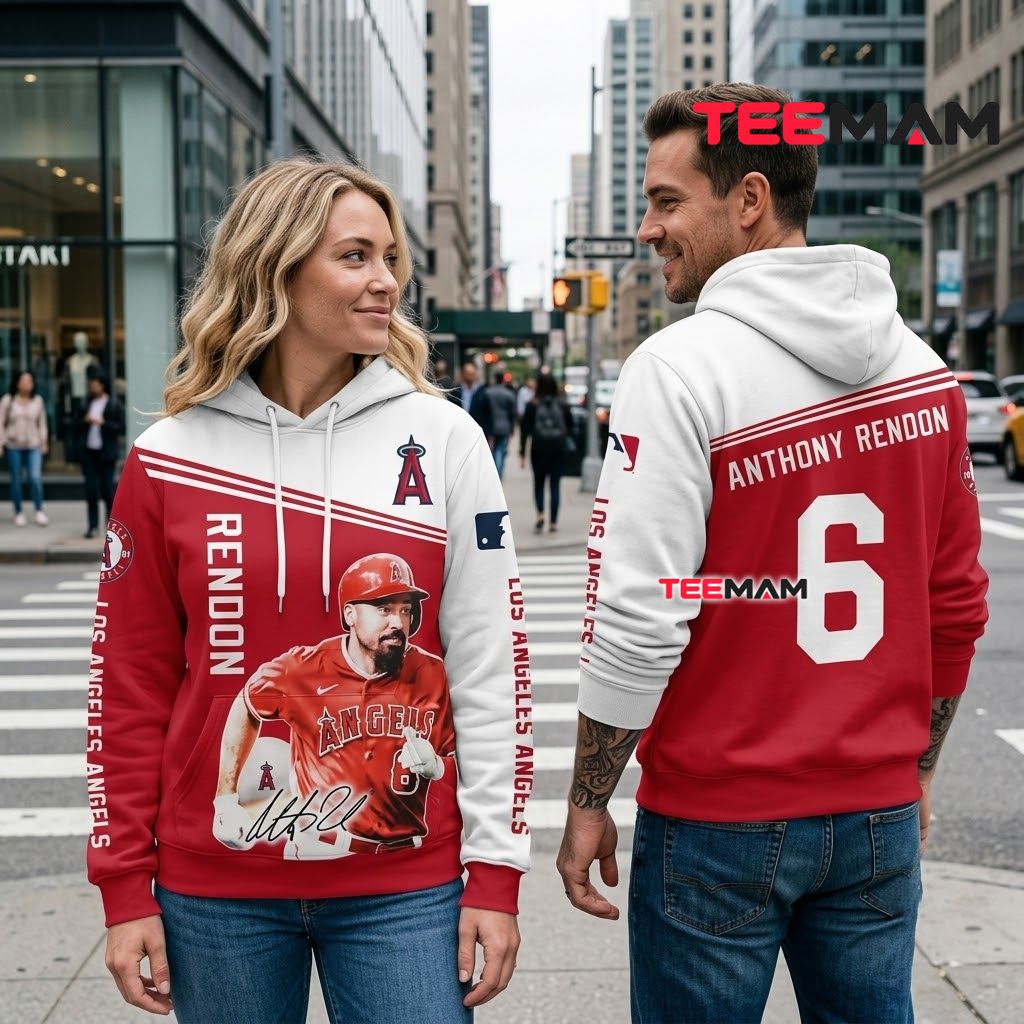 Los Angeles Angels All Over Print 3D Hoodie Anthony Rendon Portrait Back Los Angeles Angels All Over Print 3D Hoodie Anthony Rendon Portrait Back