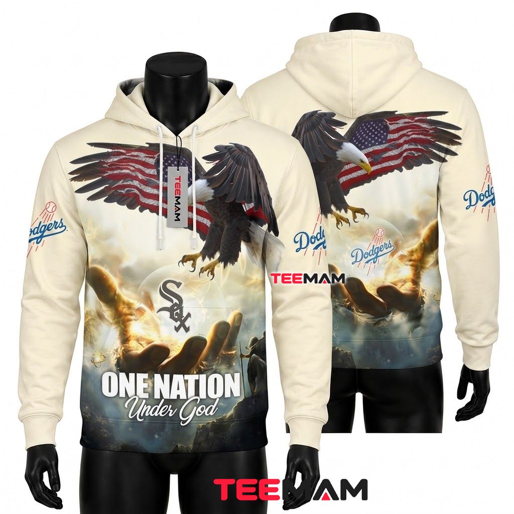 Los Angeles Dodgers 3D Hoodie Eagle Nation Front