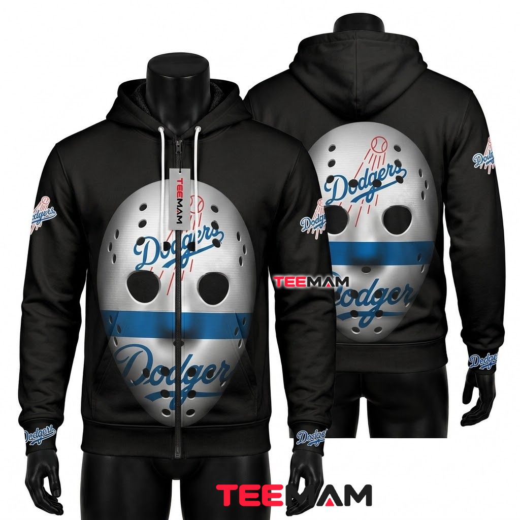 Los Angeles Dodgers 3D Hoodie Jack Skellington