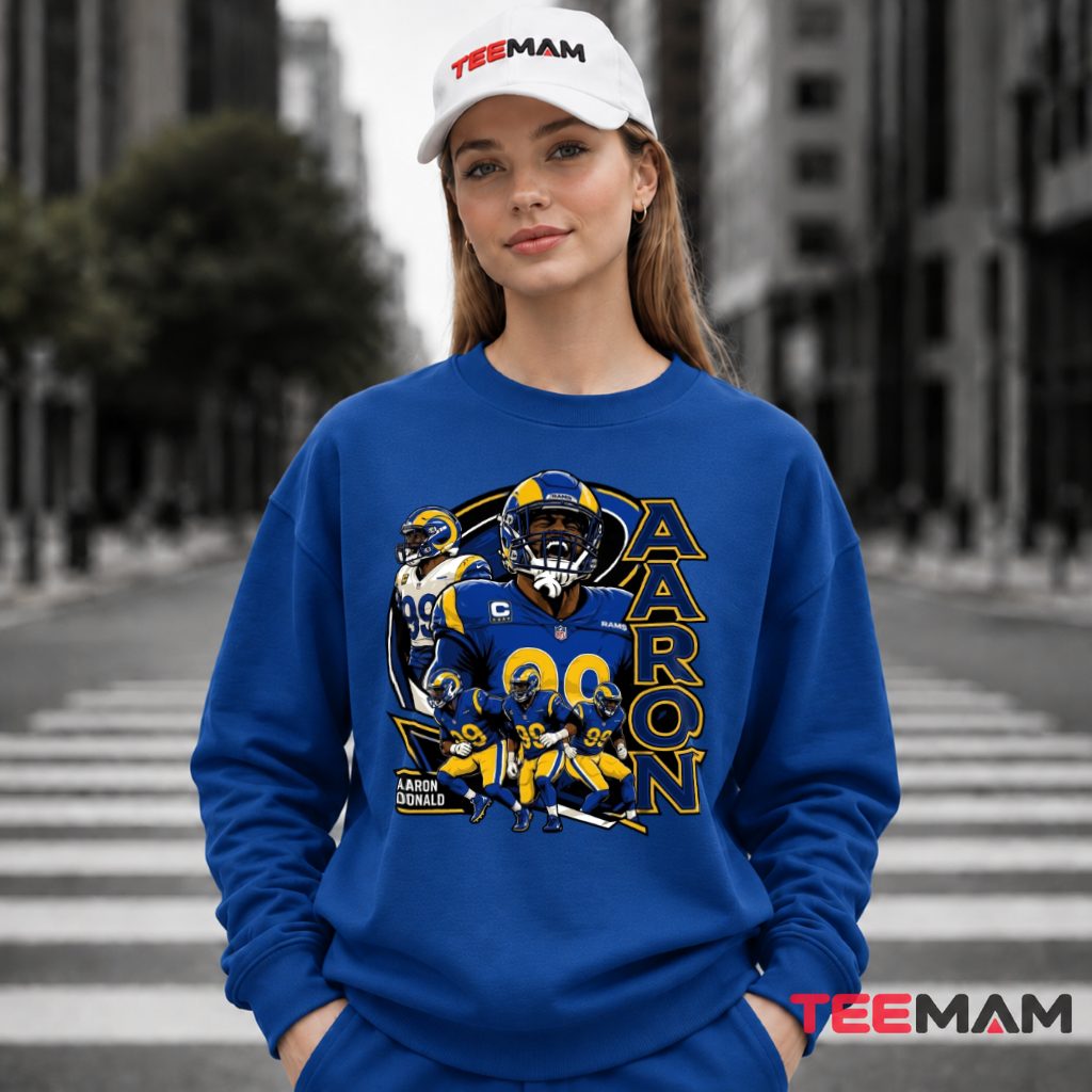 Los Angeles Rams Aaron Donald Player Number 99 Long Sleeve Los Angeles Rams Aaron Donald Player Number 99 Long Sleeve