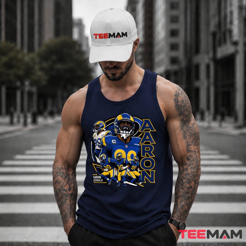 Los Angeles Rams Aaron Donald Player Number 99 Tank Top Los Angeles Rams Aaron Donald Player Number 99 Tank Top