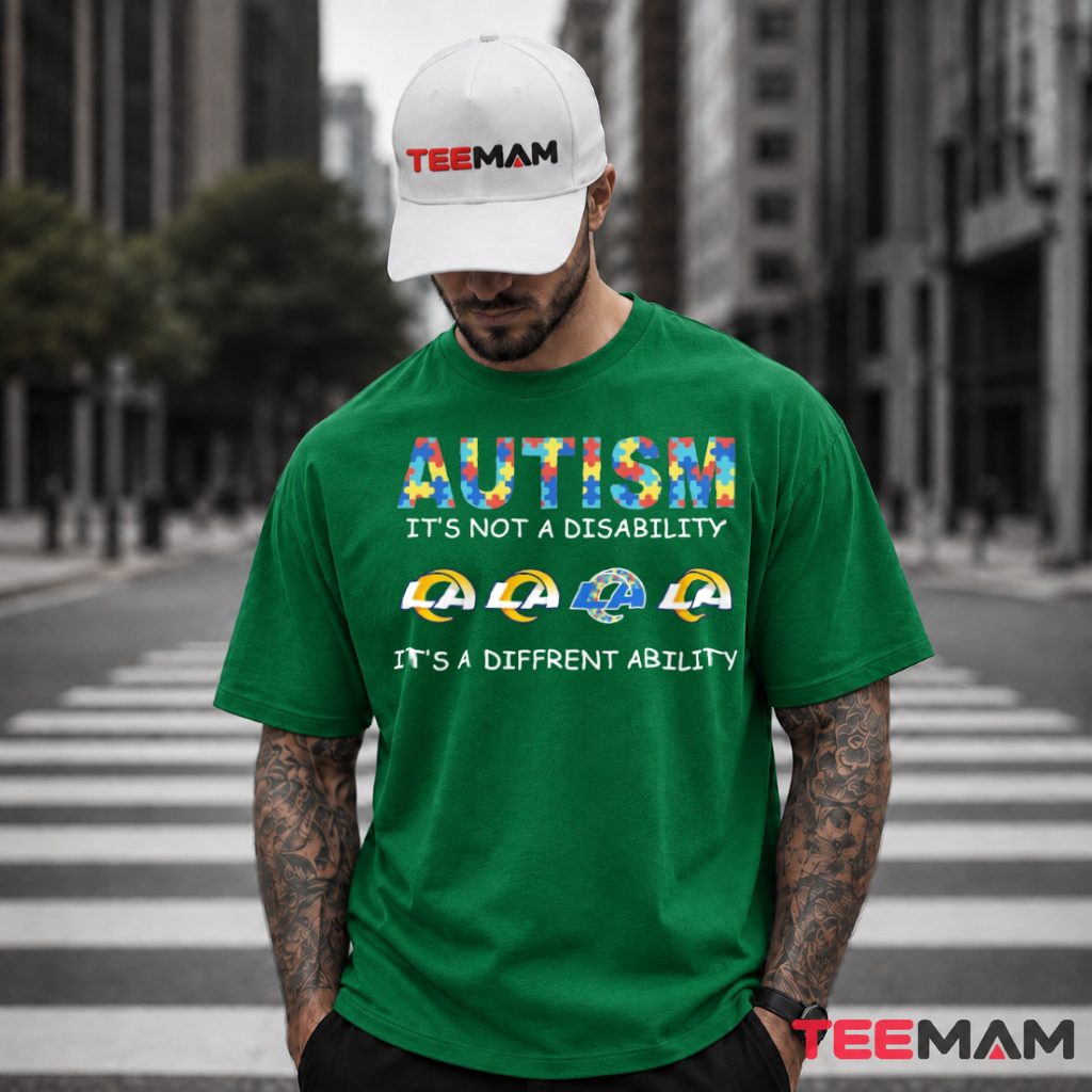 Los Angeles Rams Autism Awareness Different Ability T-Shirt