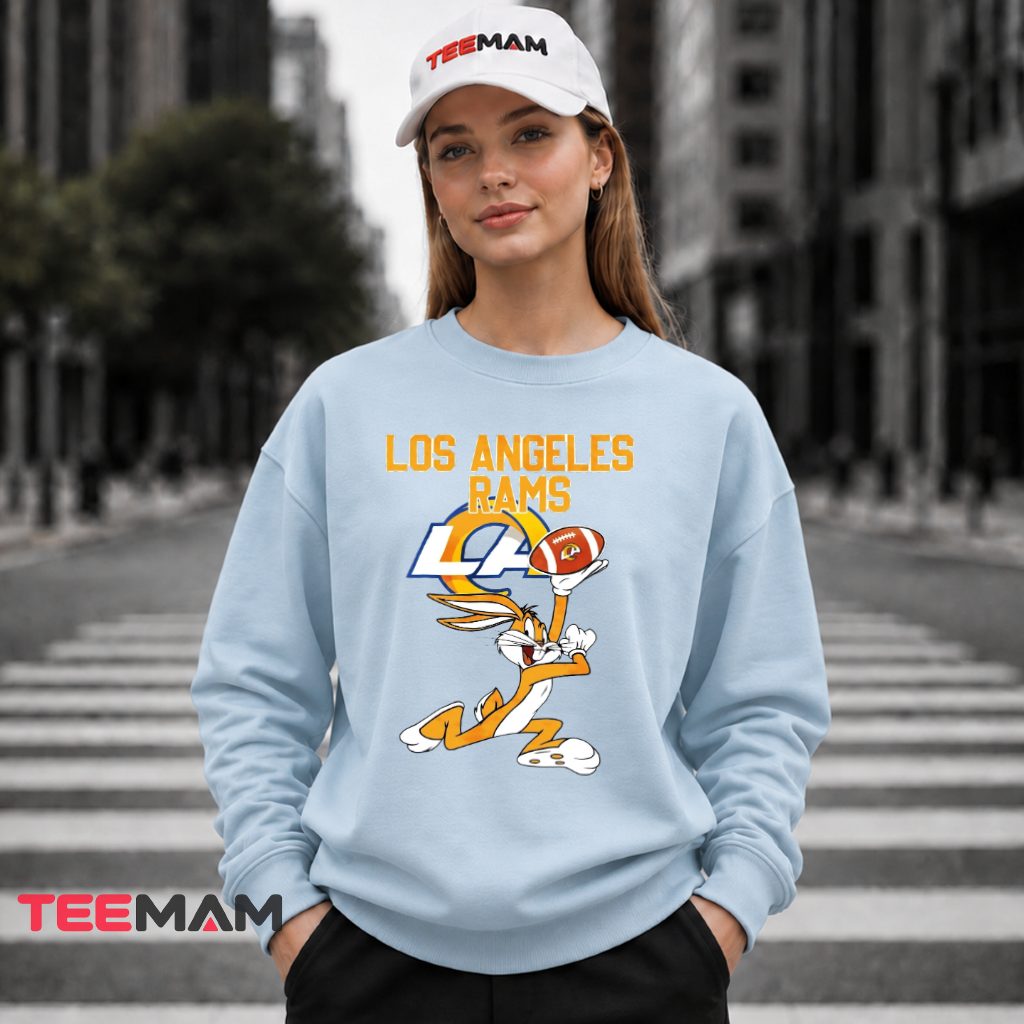 Los Angeles Rams Bugs Bunny Football Catch Long Sleeve Los Angeles Rams Bugs Bunny Football Catch Long Sleeve