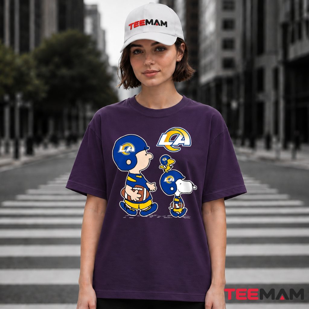Los Angeles Rams Charlie Brown Snoopy Woodstock T-Shirt