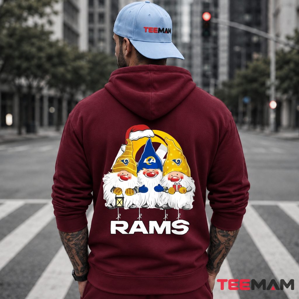 Los Angeles Rams Christmas Gnomes Trio Holiday Hoodie Los Angeles Rams Christmas Gnomes Trio Holiday Hoodie