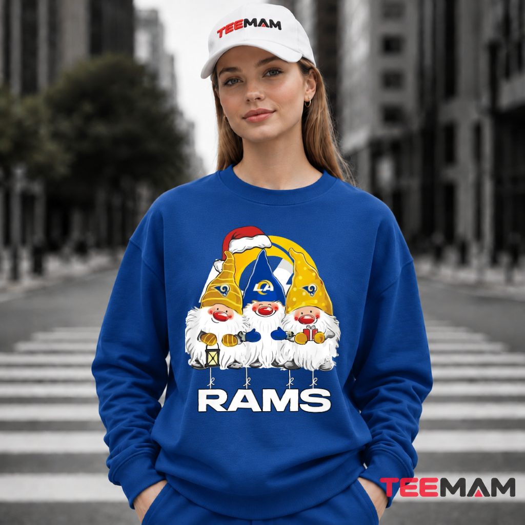 Los Angeles Rams Christmas Gnomes Trio Holiday Long Sleeve Los Angeles Rams Christmas Gnomes Trio Holiday Long Sleeve