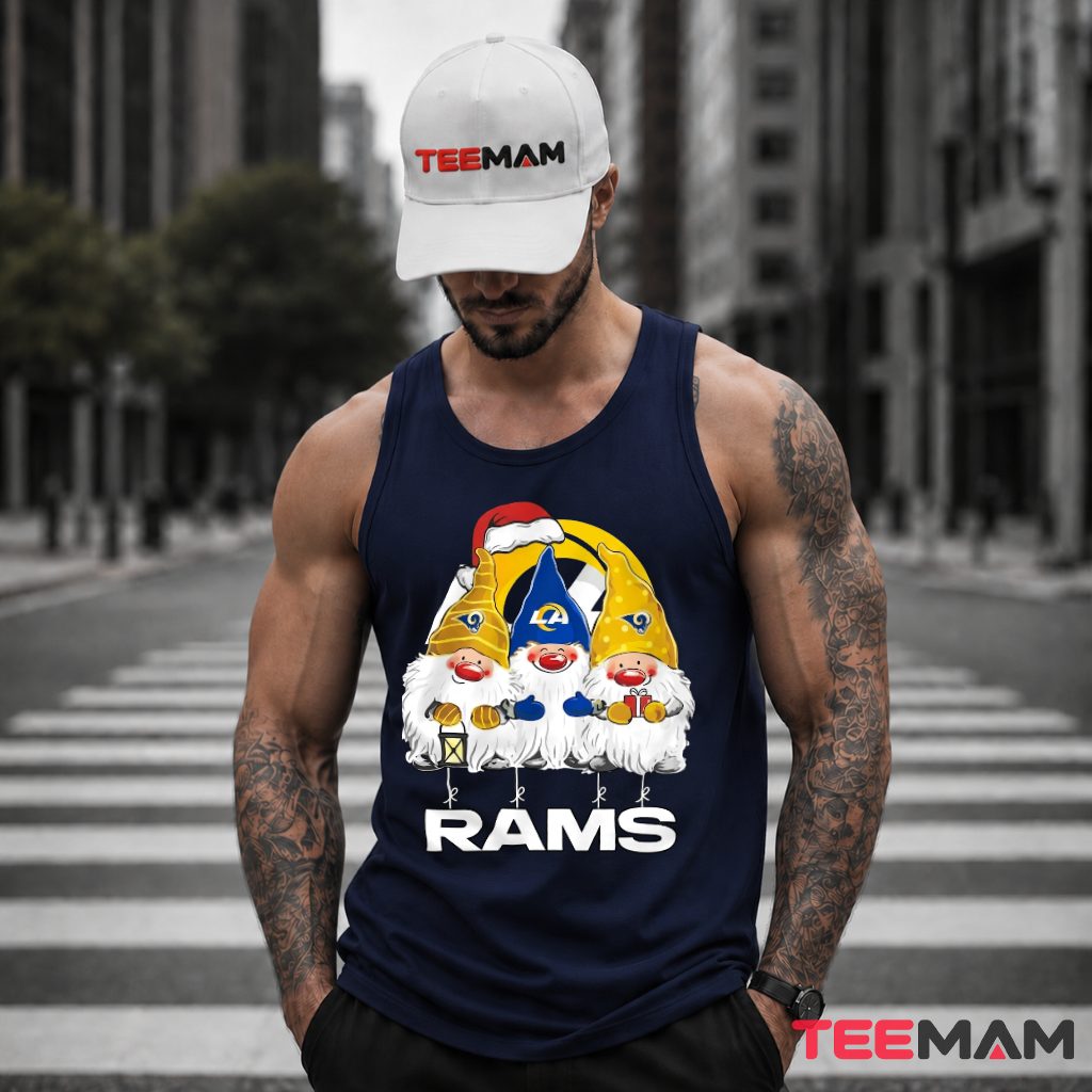 Los Angeles Rams Christmas Gnomes Trio Holiday Tank Top Los Angeles Rams Christmas Gnomes Trio Holiday Tank Top