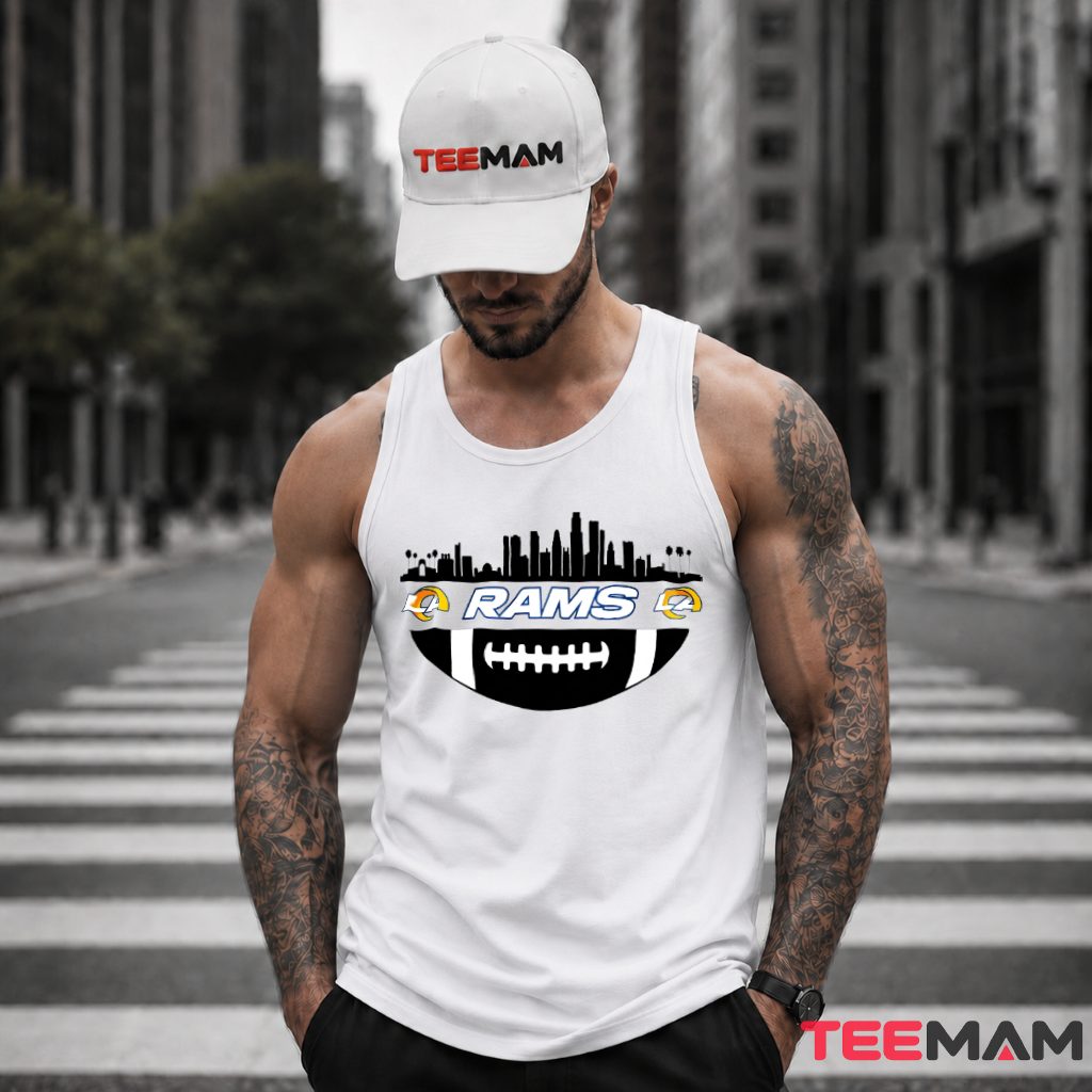 Los Angeles Rams City Skyline Football Tank Top Los Angeles Rams City Skyline Football Tank Top