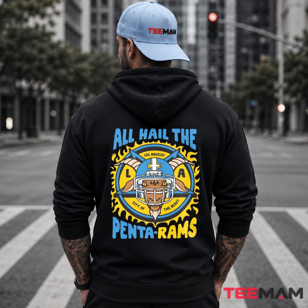 Los Angeles Rams Goat Skull 666 Emblem Hoodie Los Angeles Rams Goat Skull 666 Emblem Hoodie