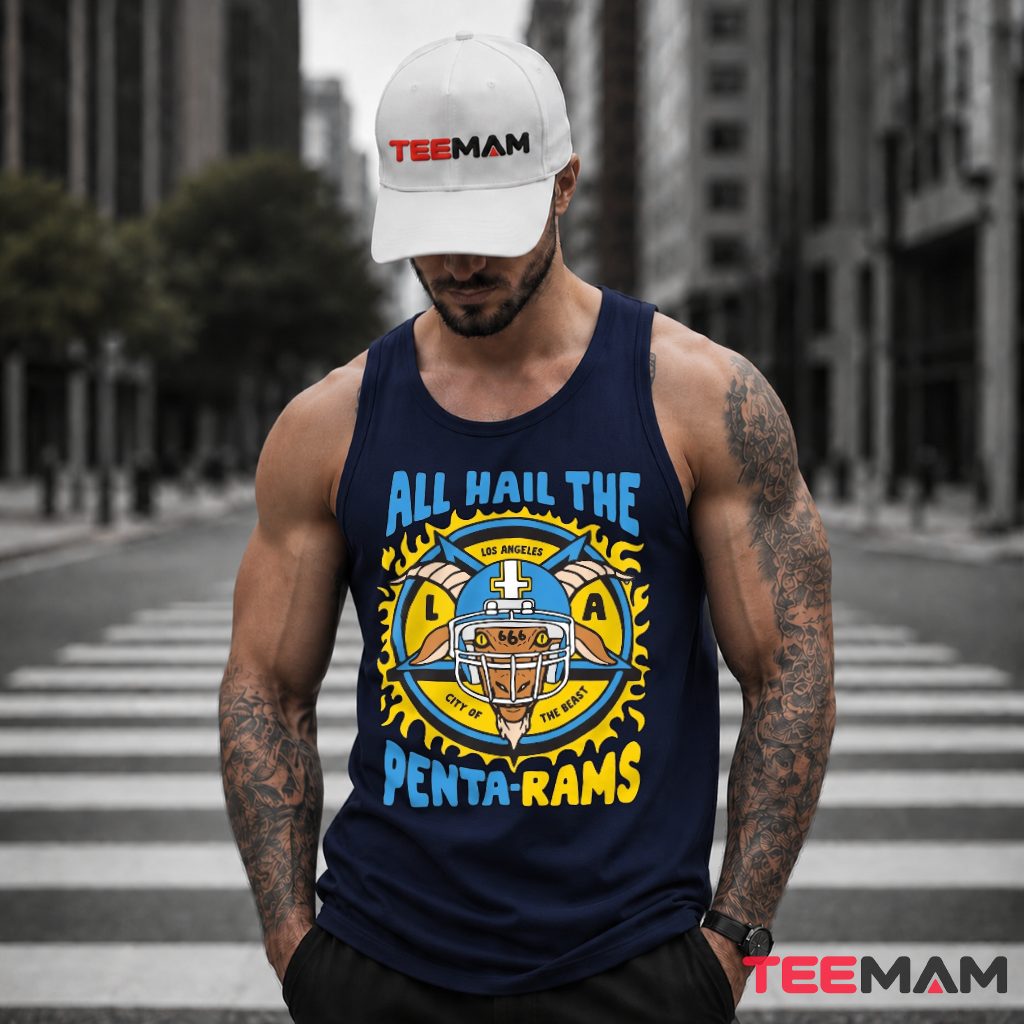 Los Angeles Rams Goat Skull 666 Emblem Tank Top Los Angeles Rams Goat Skull 666 Emblem Tank Top