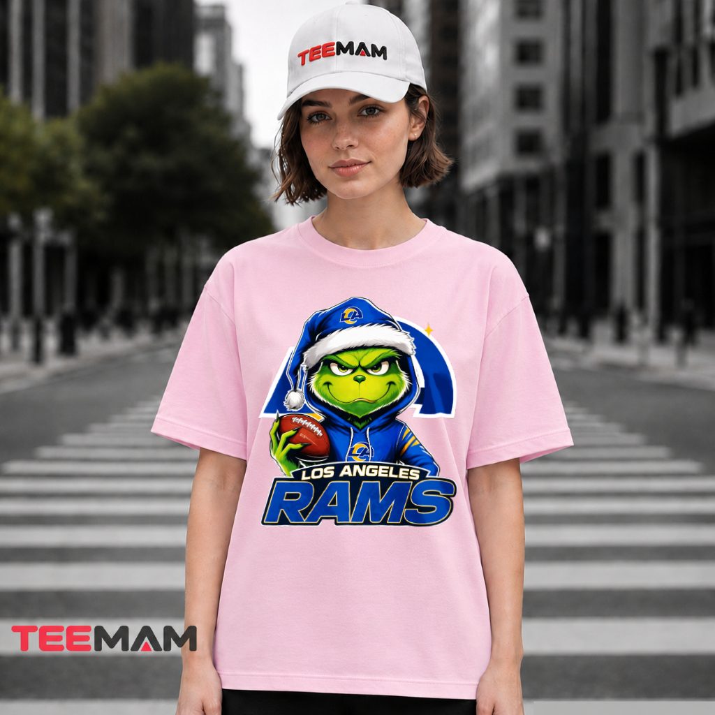 Los Angeles Rams Grinch Christmas Holiday Funny T-Shirt