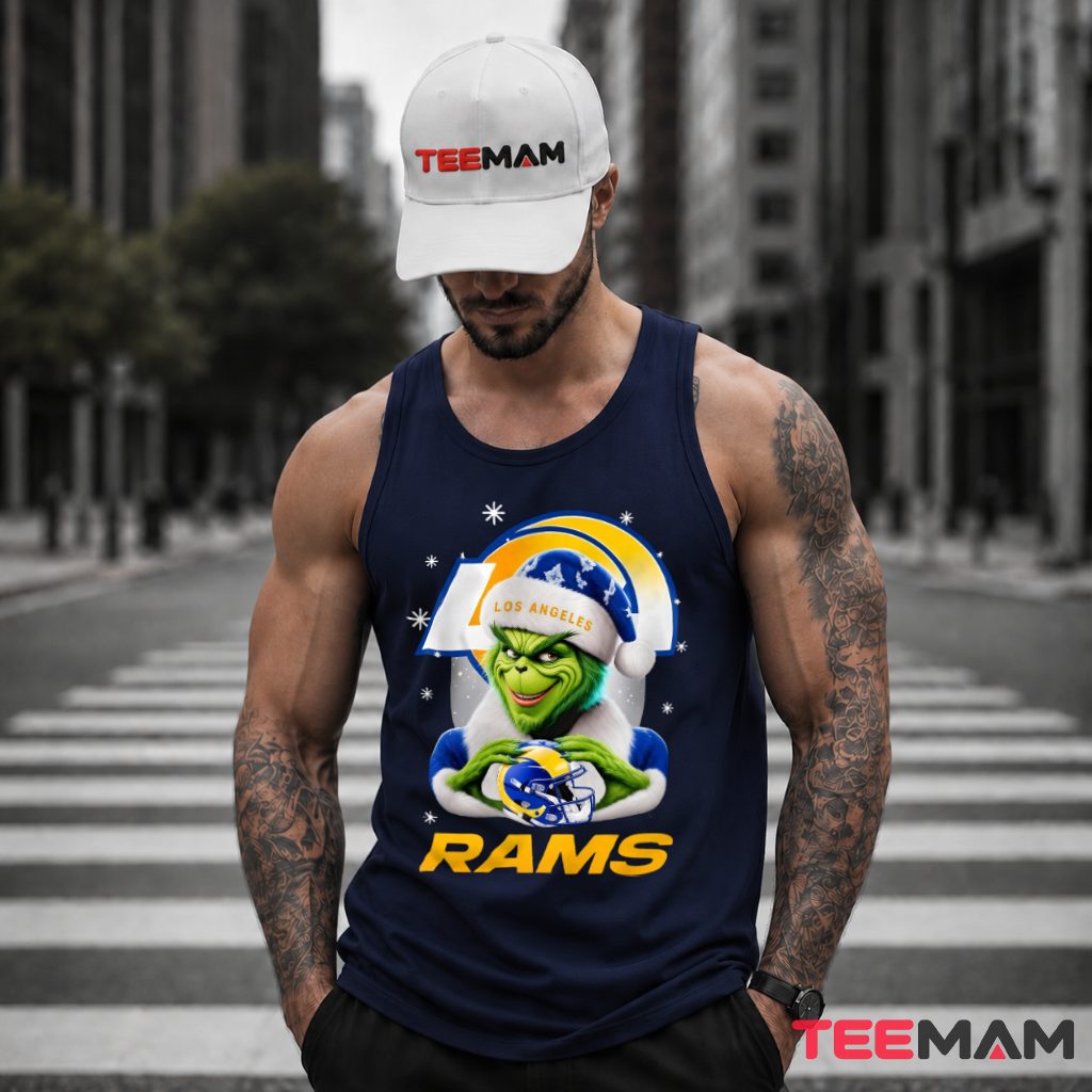 Los Angeles Rams Grinch Snow Globe Winter Tank Top Los Angeles Rams Grinch Snow Globe Winter Tank Top