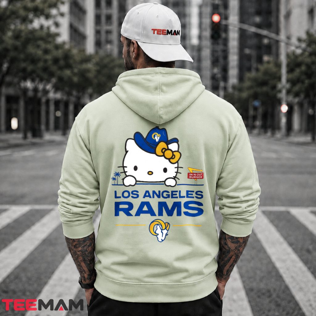 Los Angeles Rams Hello Kitty In N Out Hoodie Los Angeles Rams Hello Kitty In N Out Hoodie