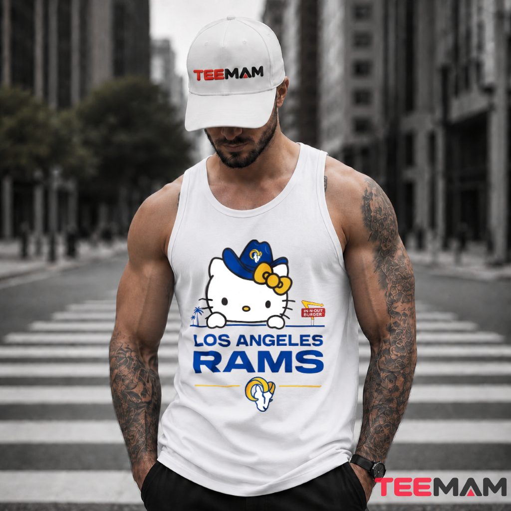 Los Angeles Rams Hello Kitty In N Out Tank Top Los Angeles Rams Hello Kitty In N Out Tank Top