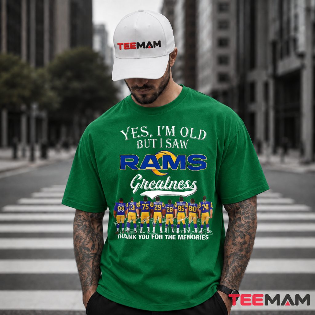 Los Angeles Rams Legends Greatness Team Signatures T-Shirt