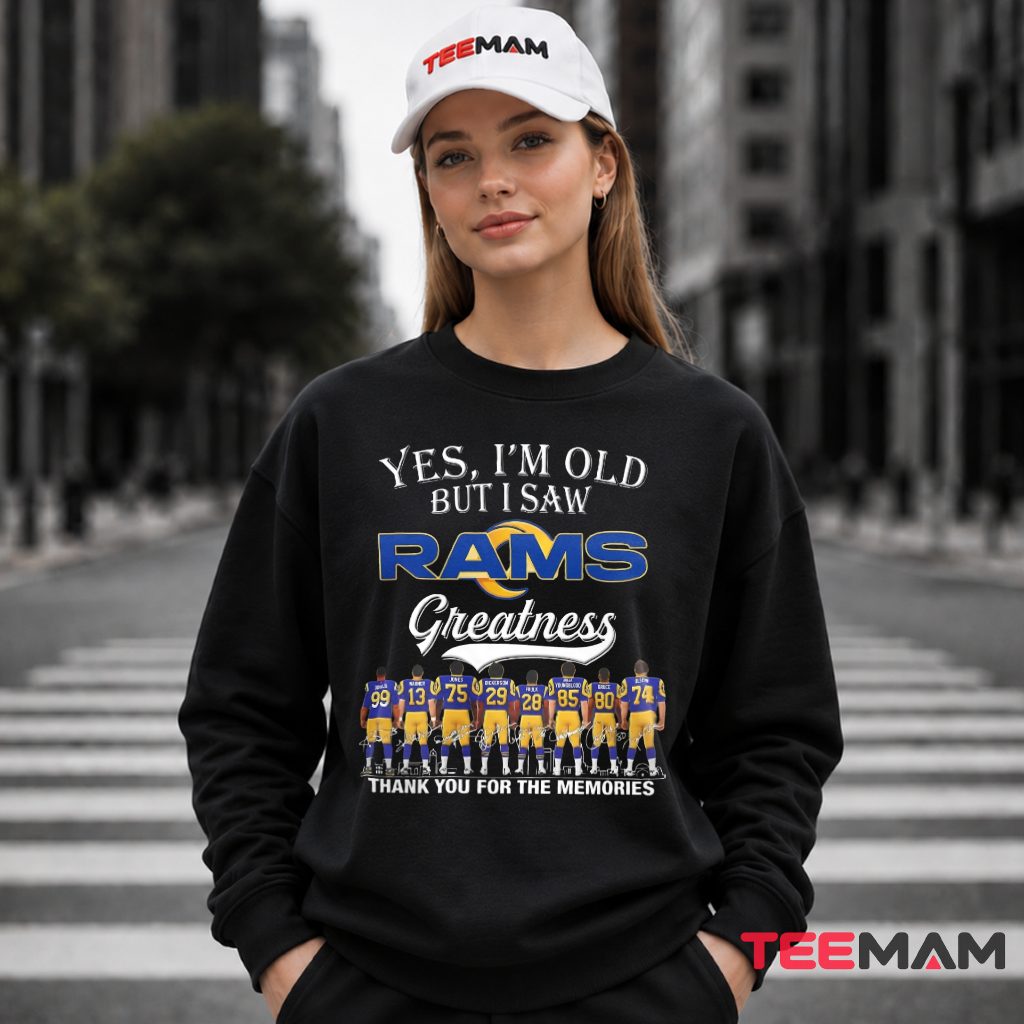 Los Angeles Rams Legends Greatness Team Signatures Long Sleeve Los Angeles Rams Legends Greatness Team Signatures Long Sleeve