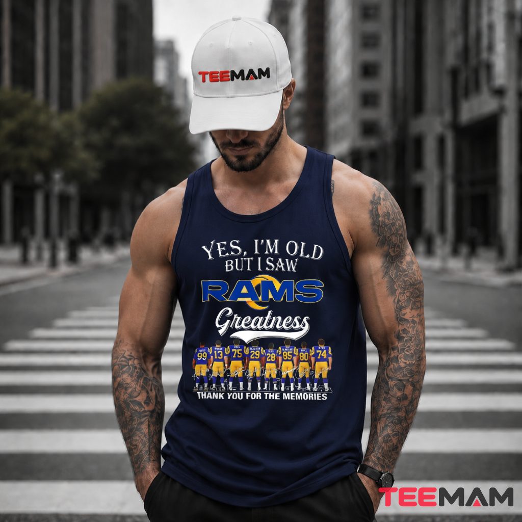 Los Angeles Rams Legends Greatness Team Signatures Tank Top Los Angeles Rams Legends Greatness Team Signatures Tank Top