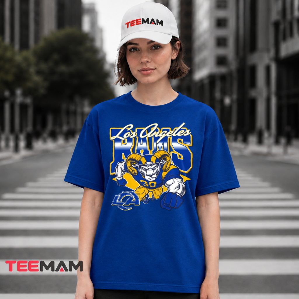 Los Angeles Rams Mascot Ram Football Player T-Shirt