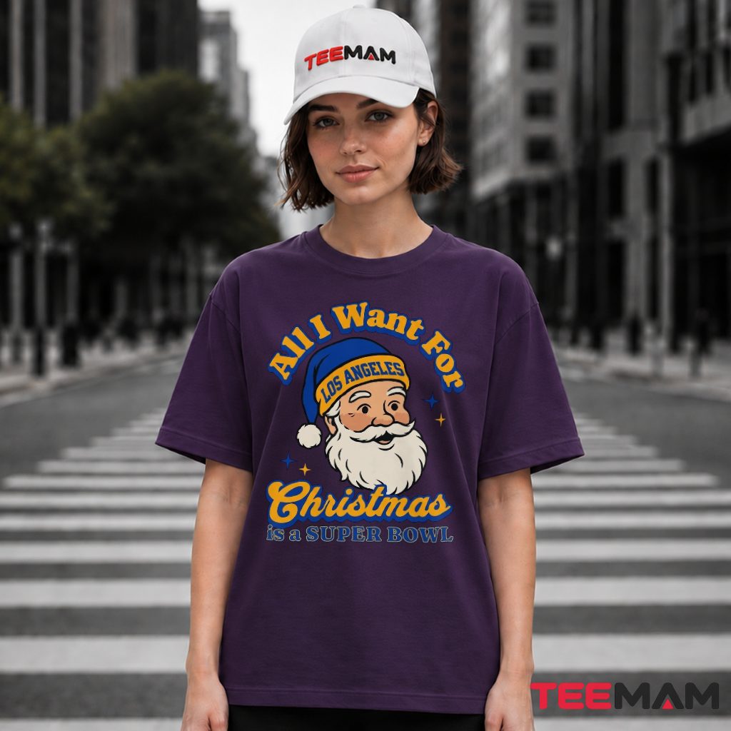 Los Angeles Rams Santa Christmas Super Bowl Wish T-Shirt