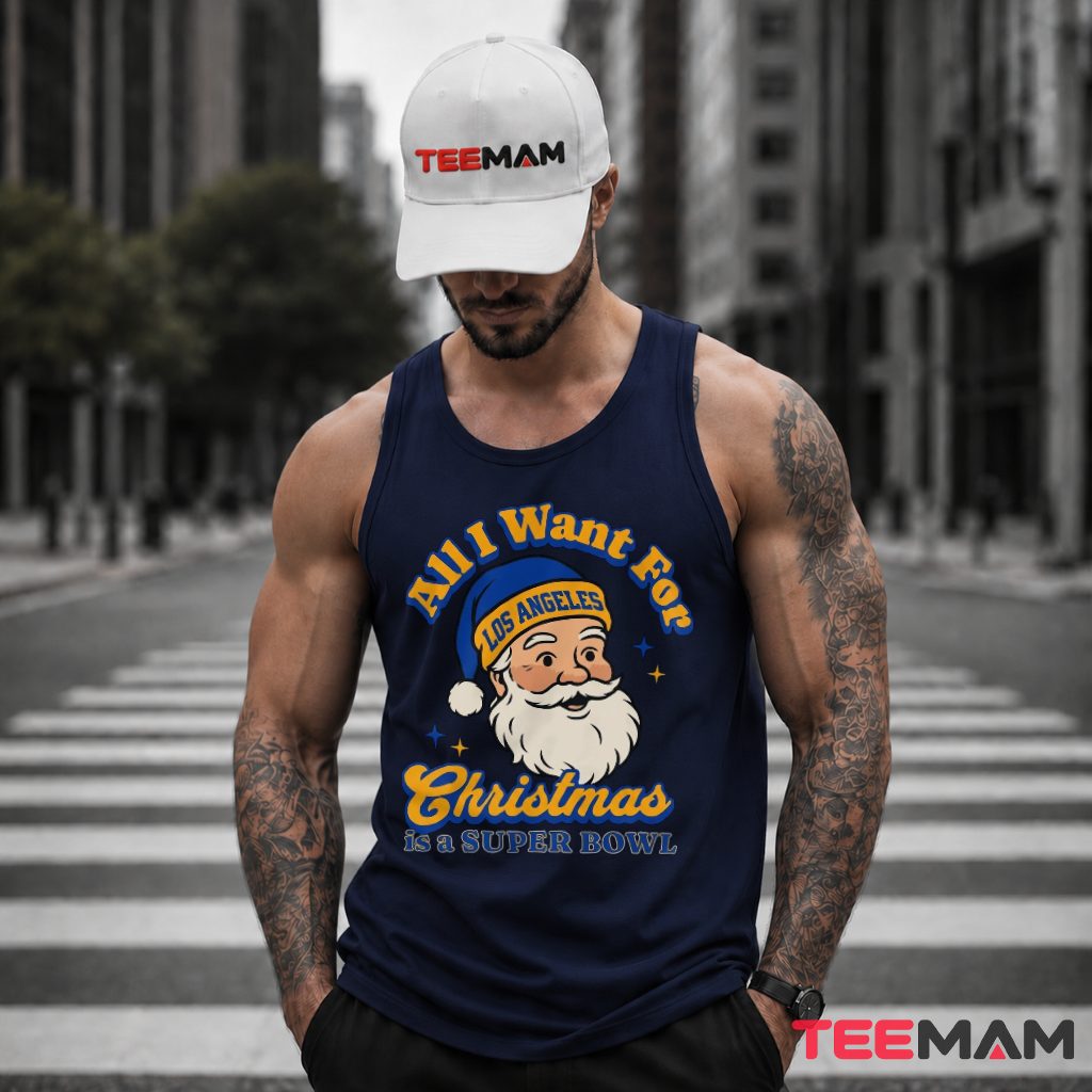 Los Angeles Rams Santa Christmas Super Bowl Wish Tank Top Los Angeles Rams Santa Christmas Super Bowl Wish Tank Top