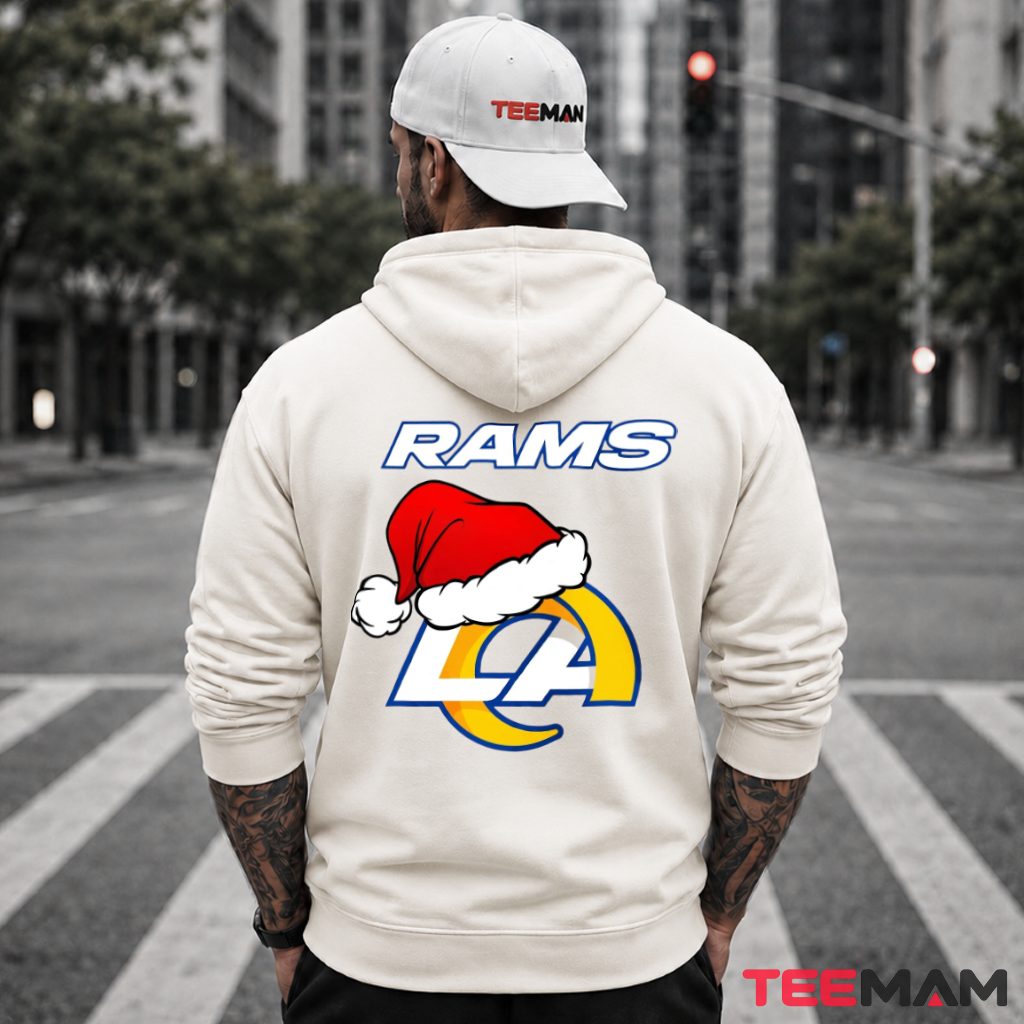 Los Angeles Rams Santa Hat Logo Christmas Hoodie Los Angeles Rams Santa Hat Logo Christmas Hoodie