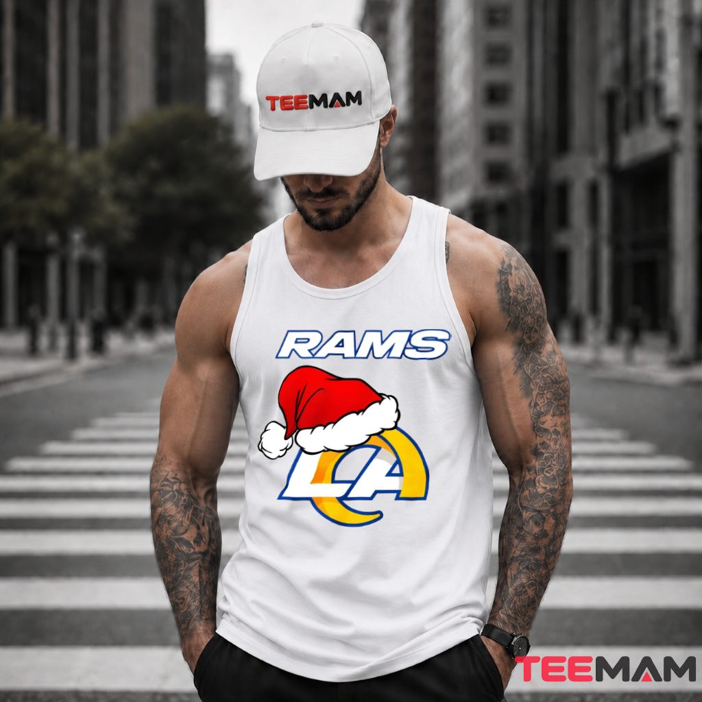 Los Angeles Rams Santa Hat Logo Christmas Tank Top Los Angeles Rams Santa Hat Logo Christmas Tank Top