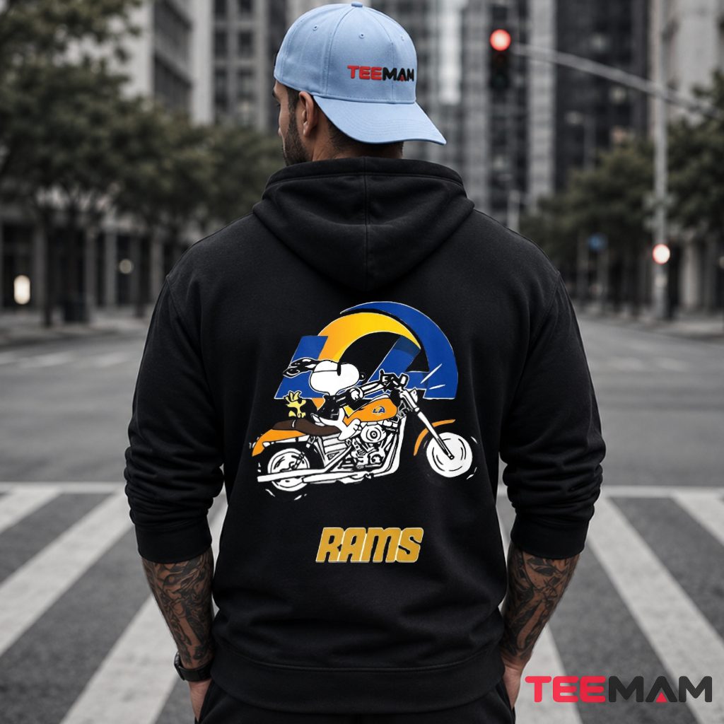 Los Angeles Rams Snoopy Motorcycle Riding Hoodie Los Angeles Rams Snoopy Motorcycle Riding Hoodie