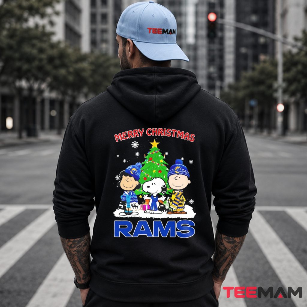 Los Angeles Rams Snoopy Winter Holiday Friends Hoodie Los Angeles Rams Snoopy Winter Holiday Friends Hoodie