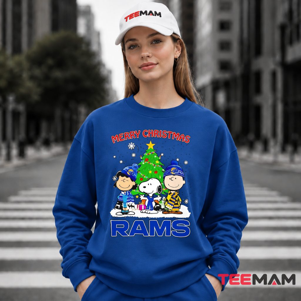 Los Angeles Rams Snoopy Winter Holiday Friends Long Sleeve Los Angeles Rams Snoopy Winter Holiday Friends Long Sleeve