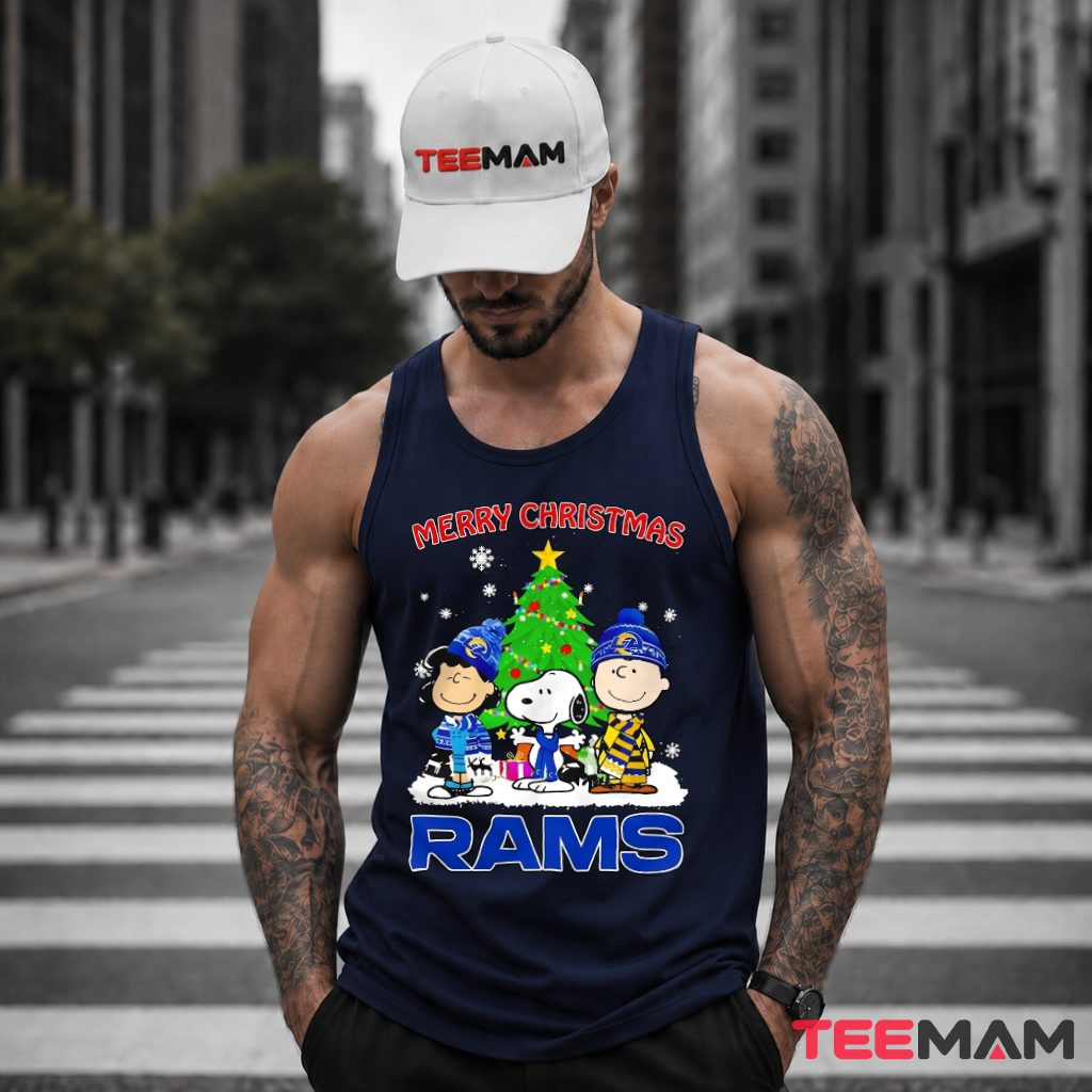 Los Angeles Rams Snoopy Winter Holiday Friends Tank Top Los Angeles Rams Snoopy Winter Holiday Friends Tank Top