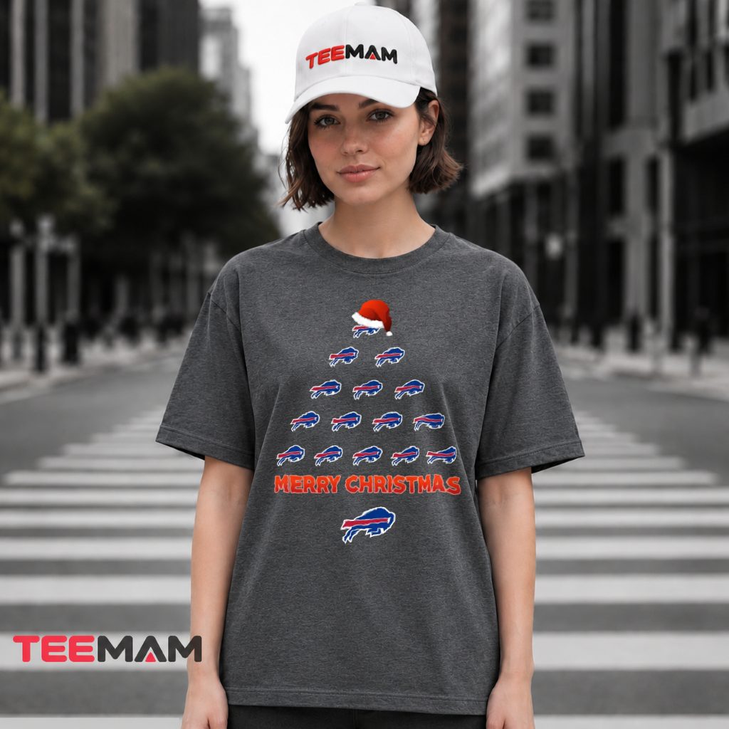 Merry Christmas Buffalo Bills Logo Tree T-Shirt
