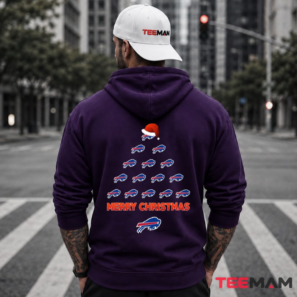 Merry Christmas Buffalo Bills Logo Tree Hoodie Merry Christmas Buffalo Bills Logo Tree Hoodie