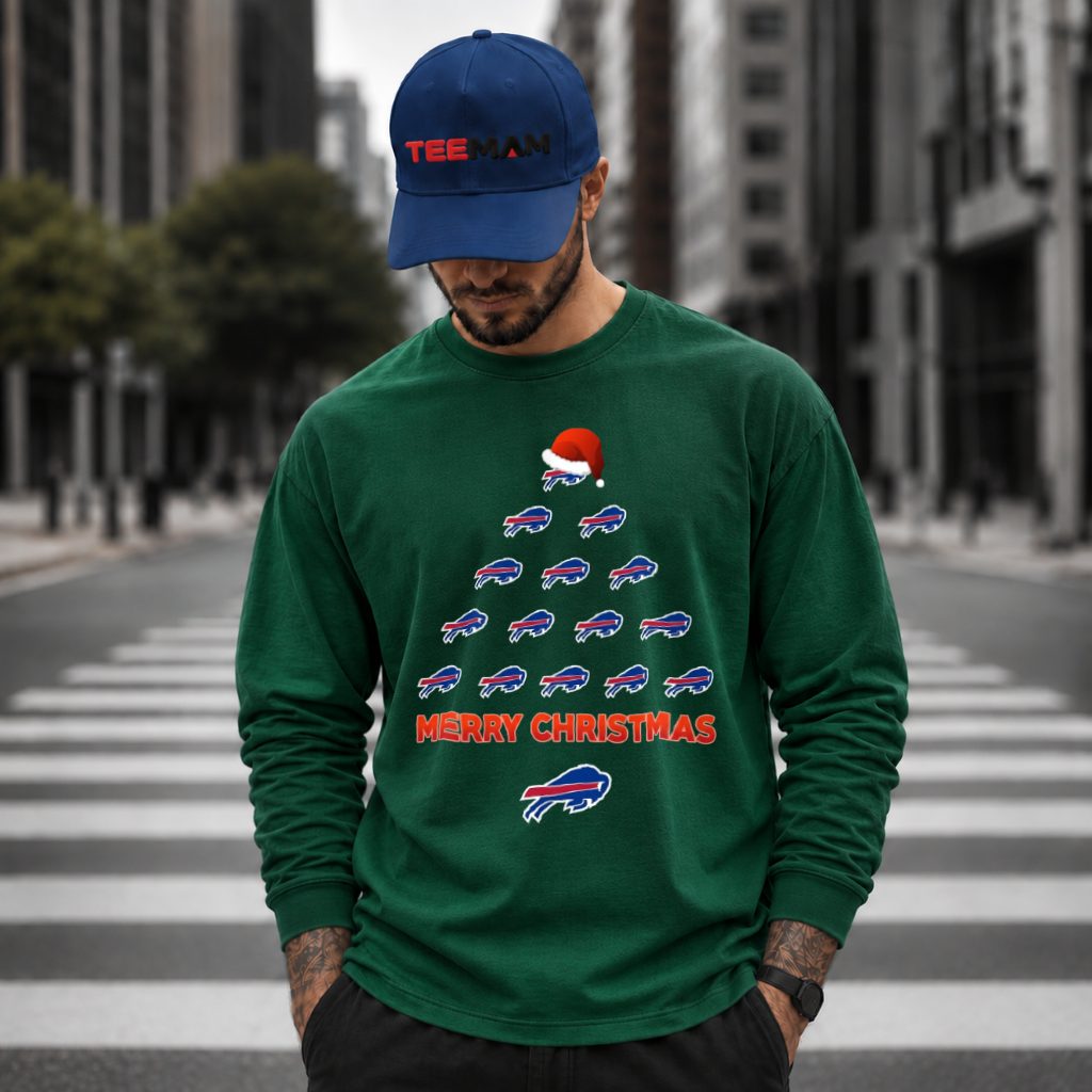 Merry Christmas Buffalo Bills Logo Tree Long Sleeve Merry Christmas Buffalo Bills Logo Tree Long Sleeve