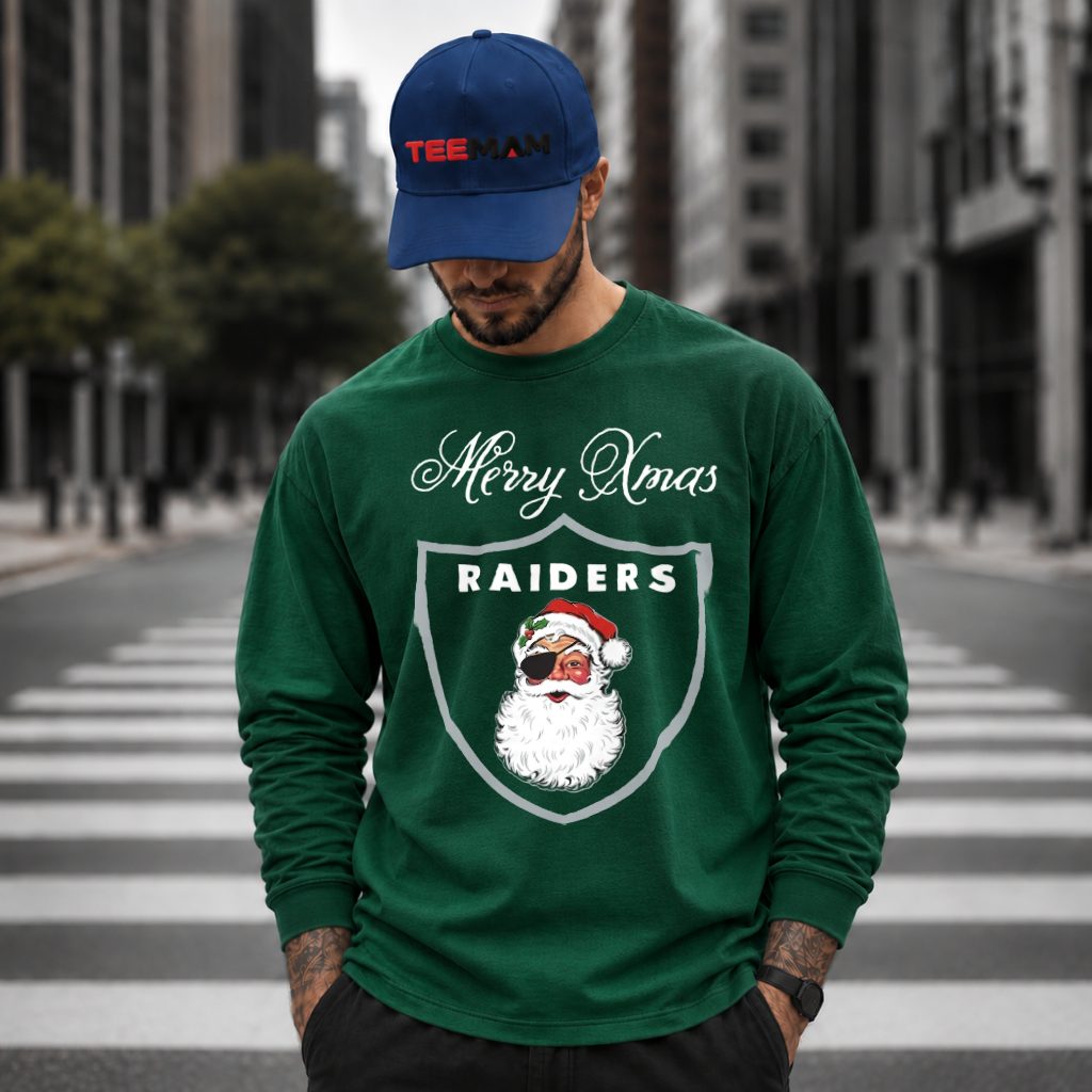 Merry Xmas Raiders Santa Shield Long Sleeve Merry Xmas Raiders Santa Shield Long Sleeve