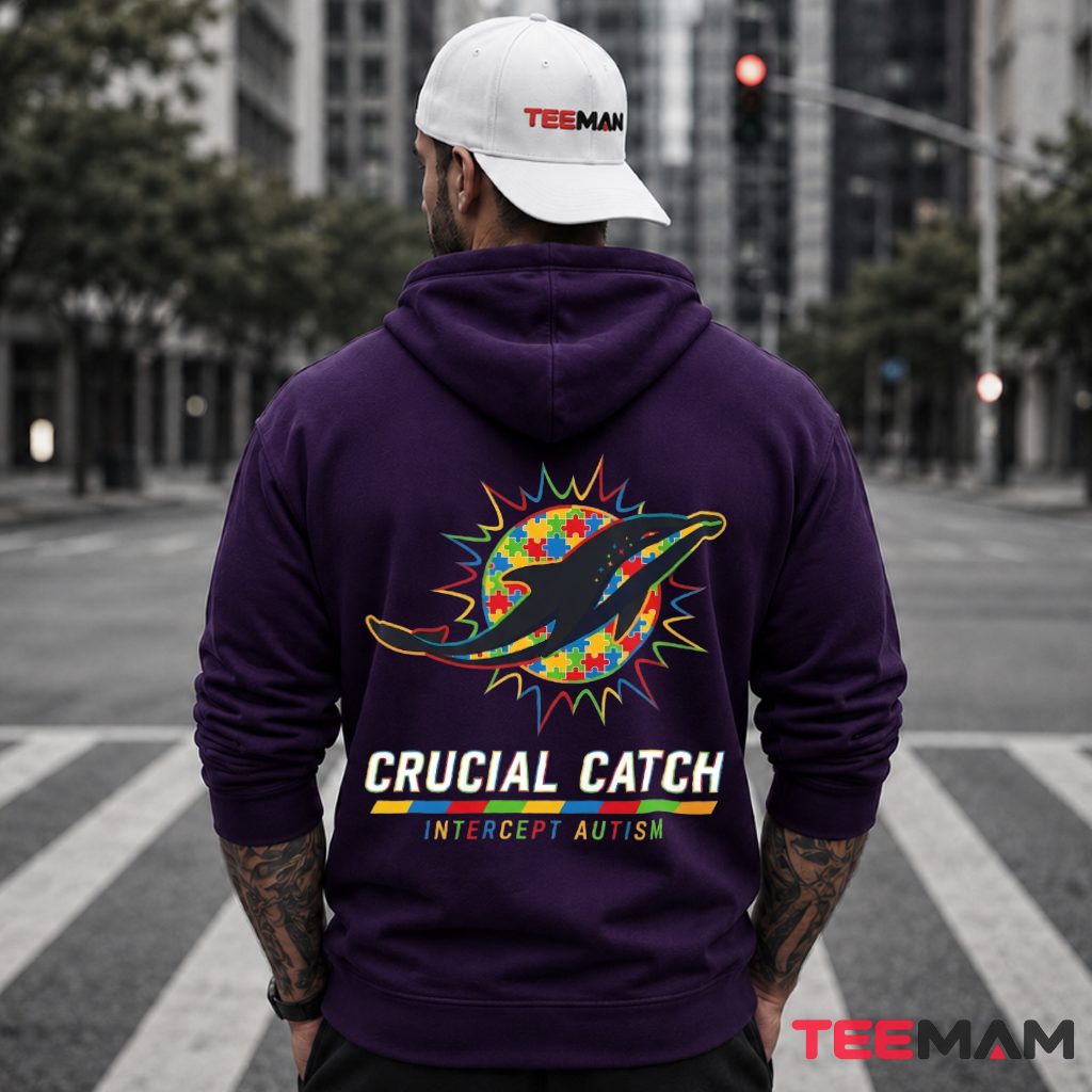 Miami Dolphins Autism Awareness Crucial Catch Hoodie Miami Dolphins Autism Awareness Crucial Catch Hoodie