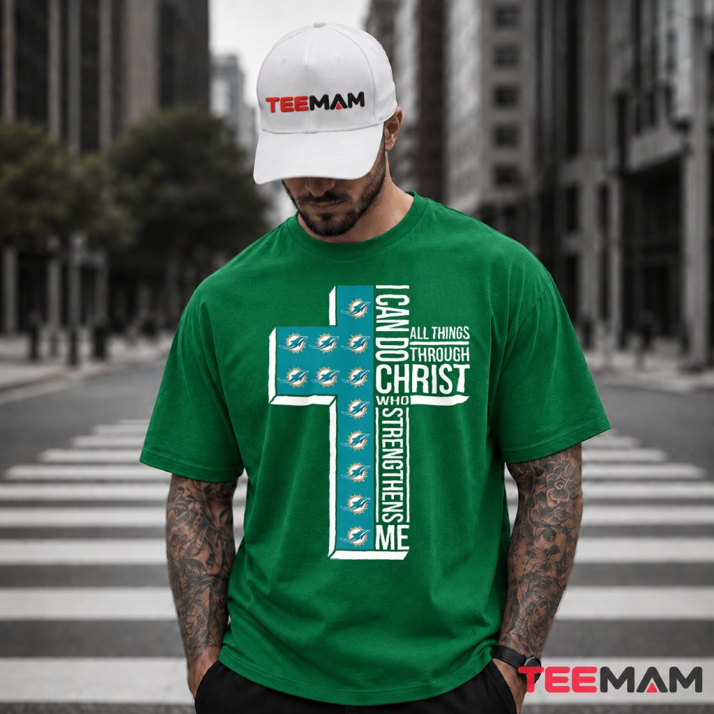 Miami Dolphins Cross Christian Faith T-Shirt