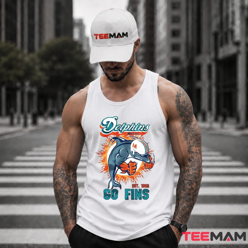 Miami Dolphins Go Fins Est 1966 Tank Top Miami Dolphins Go Fins Est 1966 Tank Top