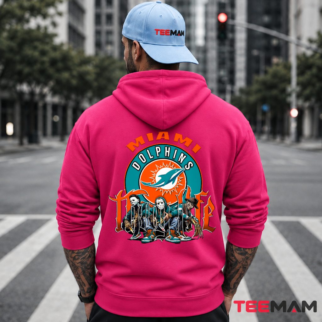 Miami Dolphins Horror Icons True Fan Hoodie Miami Dolphins Horror Icons True Fan Hoodie