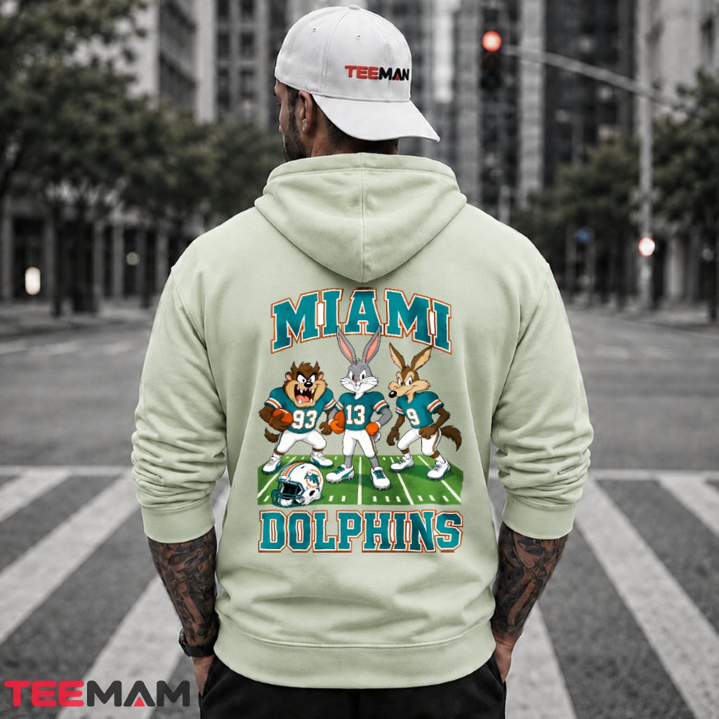 Miami Dolphins Looney Tunes Football Team Hoodie Miami Dolphins Looney Tunes Football Team Hoodie