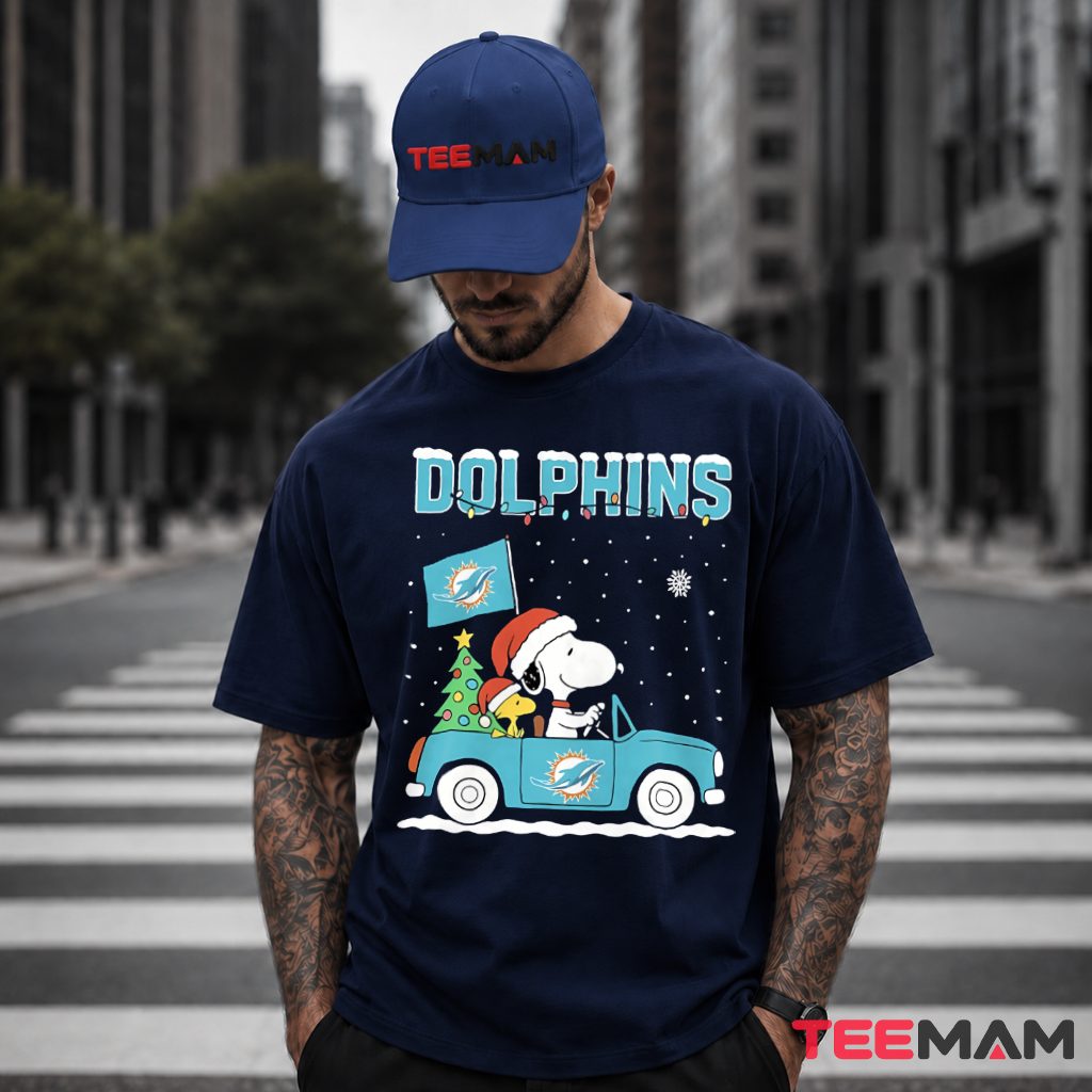 Miami Dolphins Snoopy Christmas T-Shirt