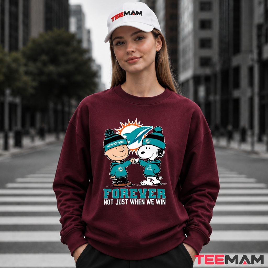 Miami Dolphins Snoopy Forever Not Just When We Win Long Sleeve Miami Dolphins Snoopy Forever Not Just When We Win Long Sleeve