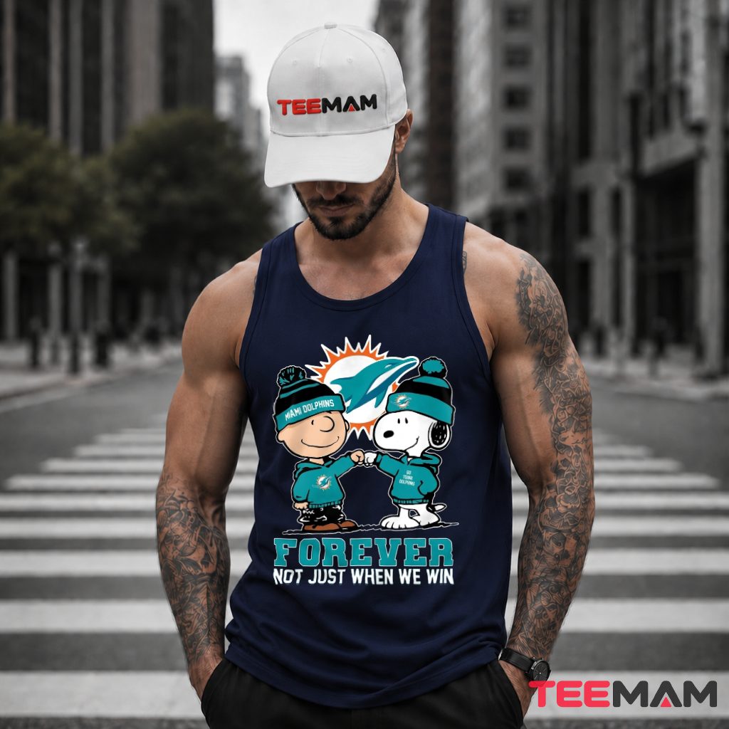 Miami Dolphins Snoopy Forever Not Just When We Win Tank Top Miami Dolphins Snoopy Forever Not Just When We Win Tank Top