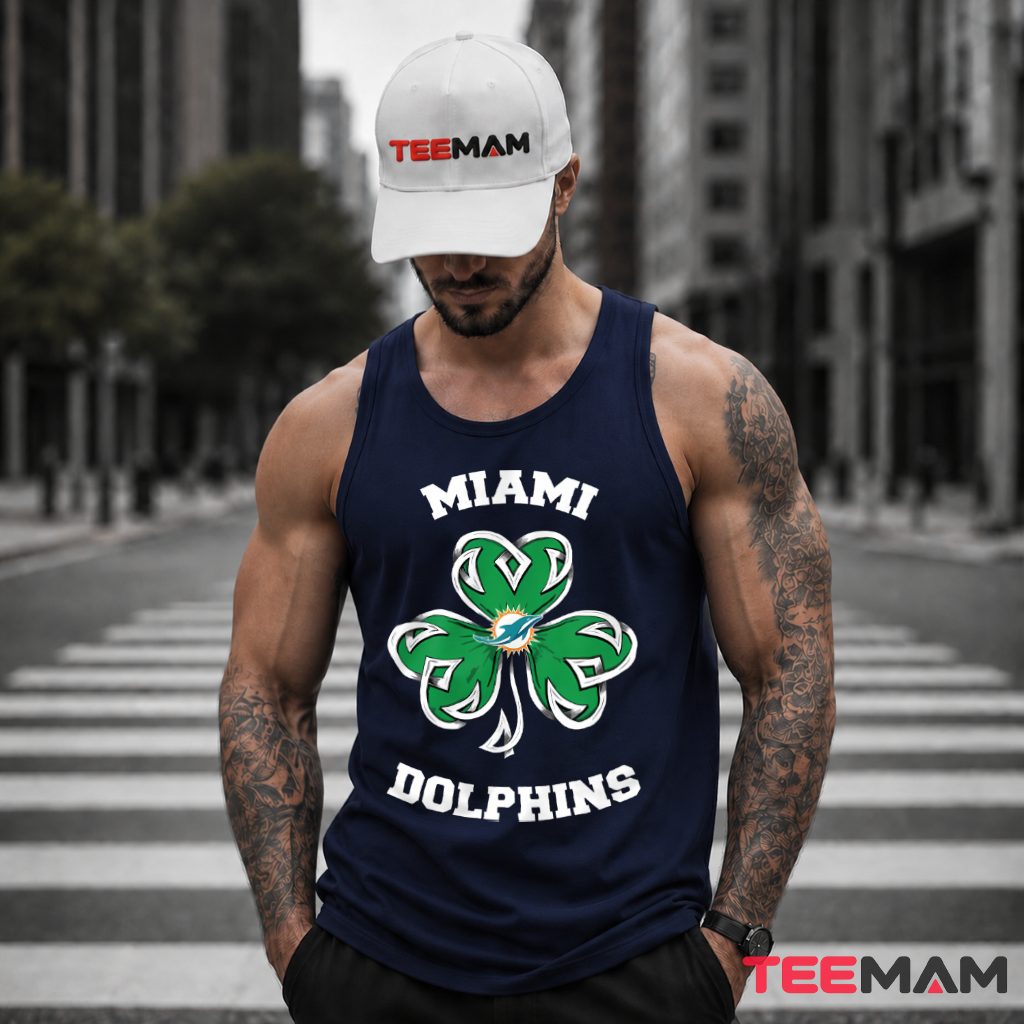 Miami Dolphins St Patrick Day Shamrock Clover Tank Top Miami Dolphins St Patrick Day Shamrock Clover Tank Top