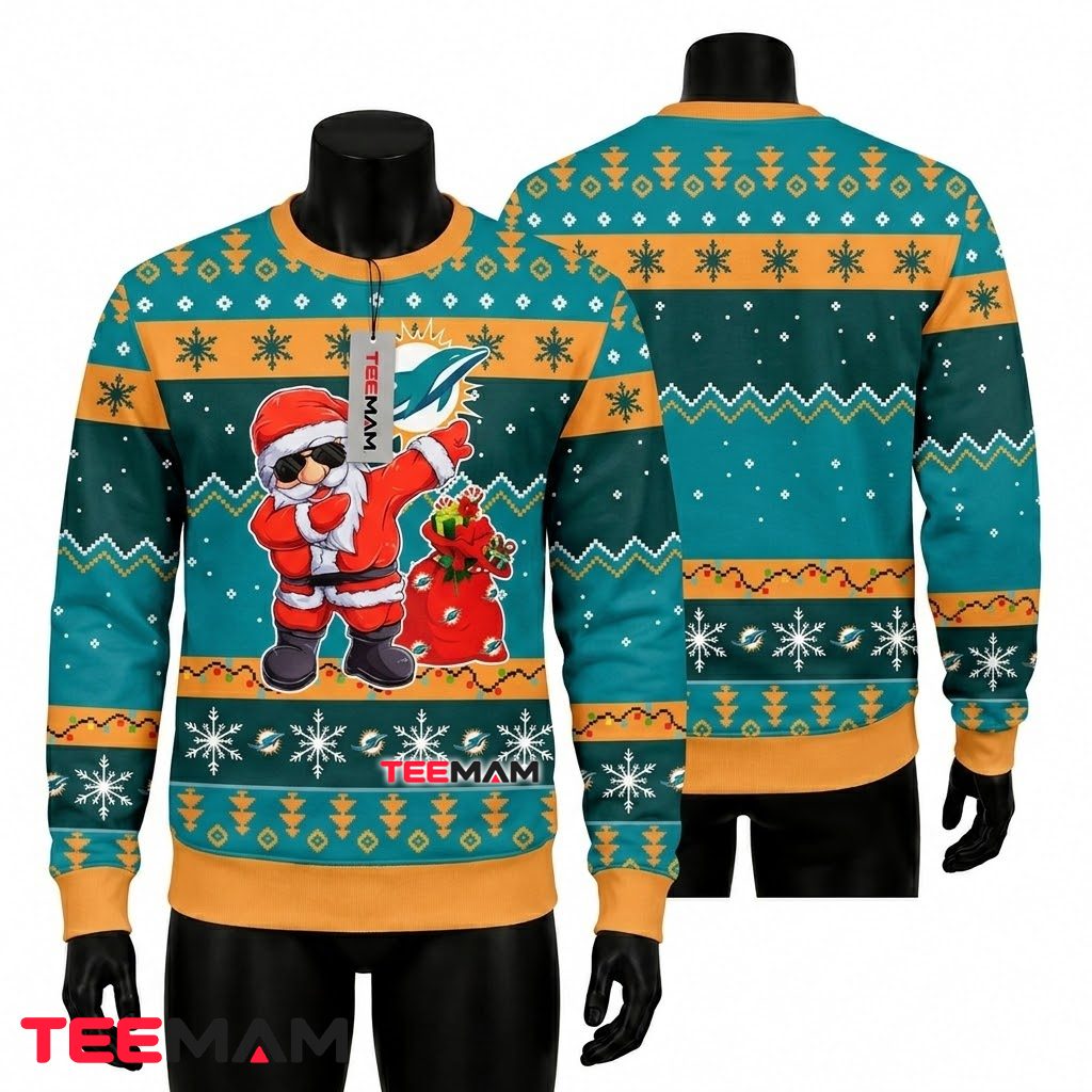 Miami Dolphins Ugly Christmas Sweater Baby Groot Wreath Miami Dolphins Ugly Christmas Sweater Baby Groot Wreath