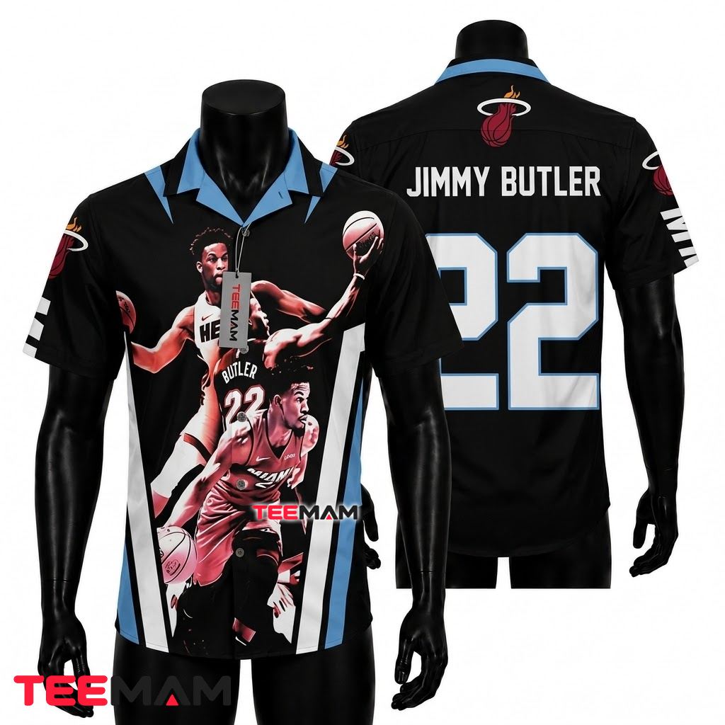Miami Heat Hawaiian Shirt Jimmy Butler Action Front