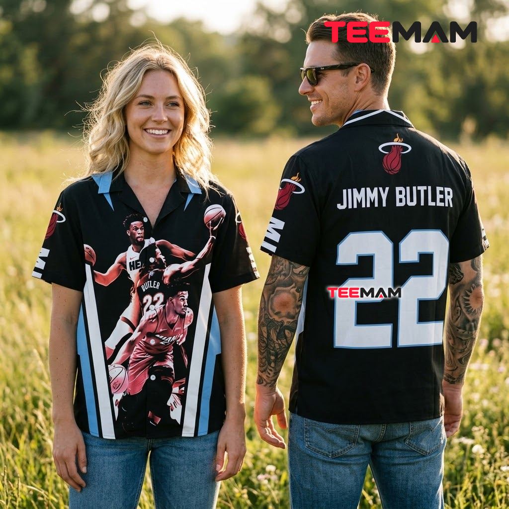 Miami Heat Hawaiian Shirt Jimmy Butler Action Back Miami Heat Hawaiian Shirt Jimmy Butler Action Back