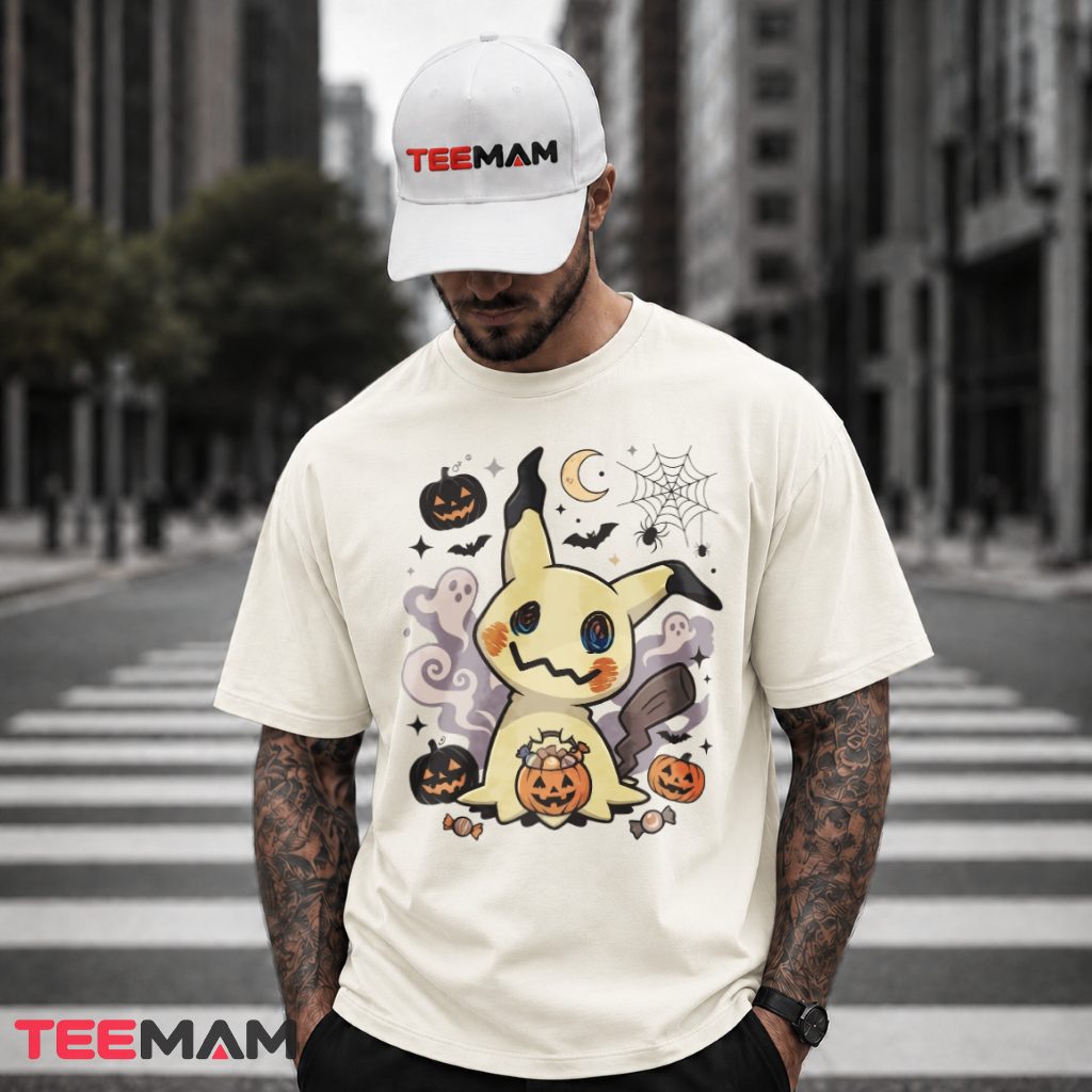 Mimikyu Ghost Costume Spooky Pumpkin Candy Pokemon T-Shirt