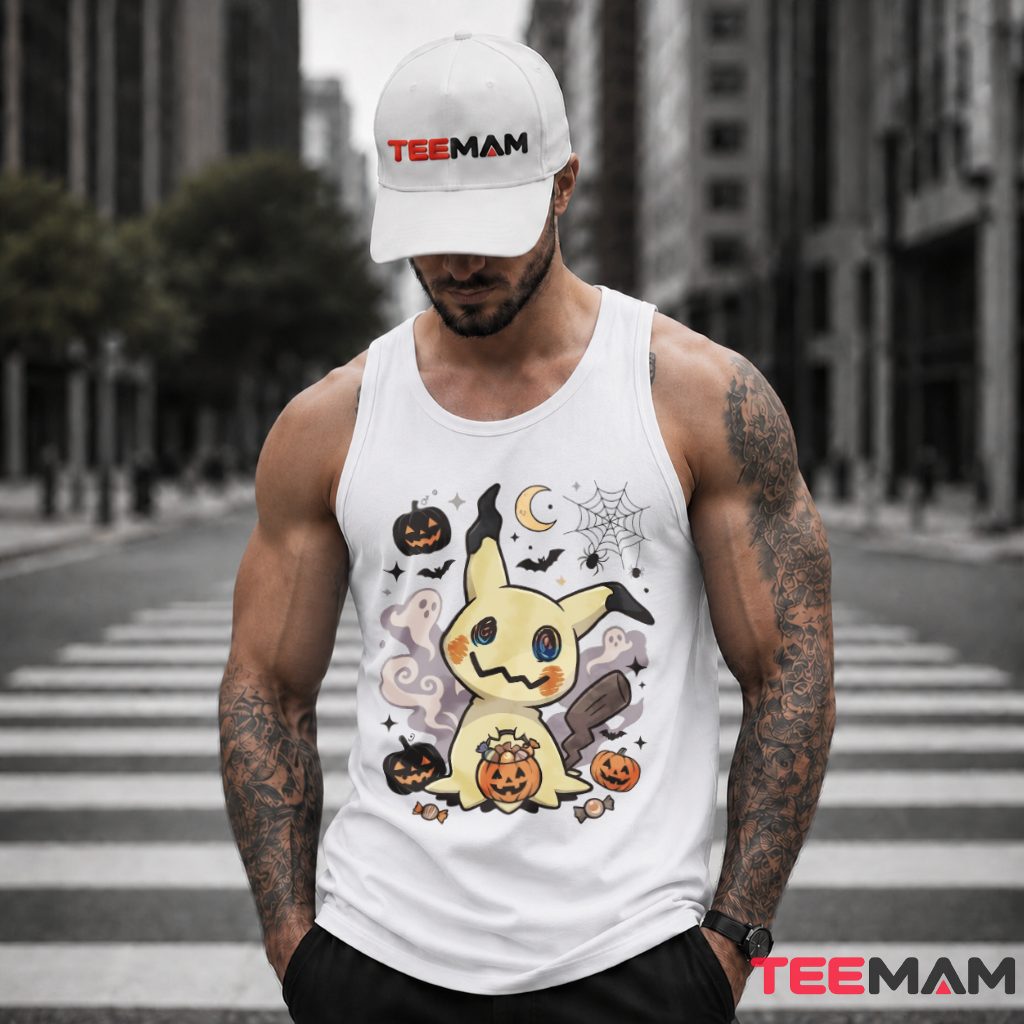 Mimikyu Ghost Costume Spooky Pumpkin Candy Pokemon Tank Top Mimikyu Ghost Costume Spooky Pumpkin Candy Pokemon Tank Top